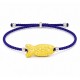Braccialetto con Pesce in Ceramica Gialla su Cordoncino Blu