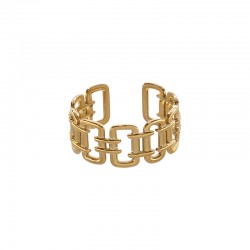 Bague en Acier Inoxydable 304 avec Motif Rectangulaire de 20 x 6 mm