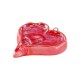 Pendentif en céramique émaillée en forme de cœur rouge 33 x 34 mm / 6 mm