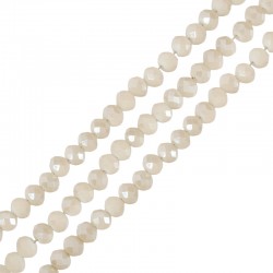 Perles de Verre Rondes Facettées 6 mm/4 mm (80 pièces)