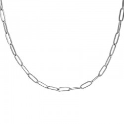 Collana a forma di graffetta in acciaio inossidabile 304, 45 cm e 5 cm