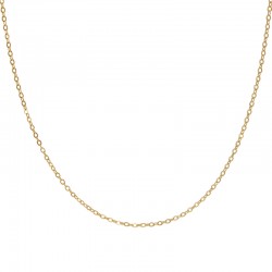 Stainless Steel Necklace with Oval Rings 45cm & 5cm