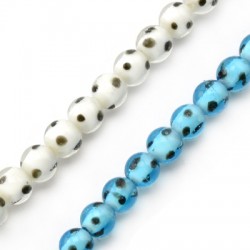Perle en Verre de Style Murano Ronde 12 mm (34 Pièces)