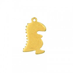 Brass Charm Dinosaur 15x9mm