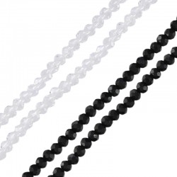 Crystal Washer Bead Faceted 3mm (100 pieces per String)