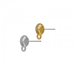 Zamak Earring Round with Loop 7.43x2.52mm