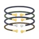 Bracciale in corda con terminale in acciaio inossidabile 304 66 mm