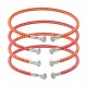 Pulsera de cordón con terminal de acero inoxidable 304 66 mm