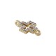 Croix en Métal avec Strass 11 x 18 mm. Ø 1,5 mm