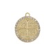 Colgante de Metal «ICXC NIKA» con Strass, 19 x 22 mm, Ø 2,5 mm