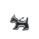 Chien en Hématite 28x23mm