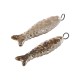 Enameled Ceramic Pendant Sardine 11x42mm/7mm Ø4mm