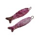 Enameled Ceramic Pendant Sardine 11x42mm/7mm Ø4mm
