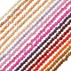 Perles de Verre Rondes Facettées 2 mm Ø0.2 mm (204 Pièces)