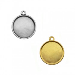 Zamak Pendant Setting Round 23mm int. 20mm