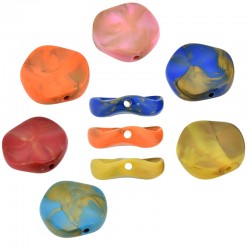 Perle Acrylique Ronde Plate 30 Mm/6.7 mm Ø 2.4 mm