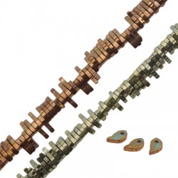 Perle Feuille en Hématite 6mm (~40cm/fil)