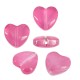 Crystal Slider Bead Heart 12x13mm Ø0.5mm