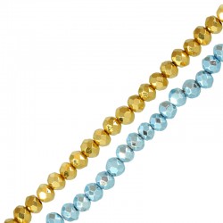 Perle en Cristal Facettée 4 mm Ø~0.8 mm (~115-118 Pièces)