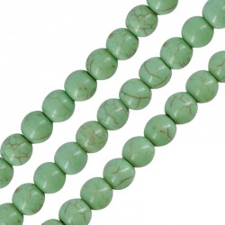Χαολίτης Χάντρα Στρογγυλή Βεραμάν 6mm Ø~1.2mm (~65τμχ)