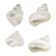 Cuentas deslizantes de concha, ~20 x 23 mm, Ø 1 mm (2 agujeros)