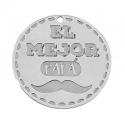 Ανοξείδωτο Ατσάλι 304 Μοτίφ Στρογγυλό "PAPA" 32mm