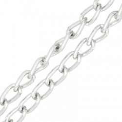 Aluminium Curb Chain Diamond Cut 14x8.5mm/2.3mm