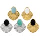Enameled Stainless Steel 304 Earring 19x21mm
