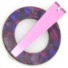 Purple Mosaic Multi/Pink Mirror