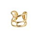 Stainless Steel 304 Finger Ring with Irregular Holes 14mm