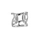 Stainless Steel 304 Finger Ring with Irregular Holes 14mm