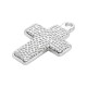 Stainless Steel 304 Charm Cross 10.7x16.6mm/1.9mm
