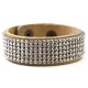 Braccialetto di Cuoio 20mm con Cristalli Swarovski
