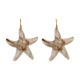 Pendiente de Aro de Verano con Estrella de Mar de Acrílico Color Ecrú