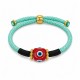 Bracelet with Red Resin Eye Cube on Veraman Cord