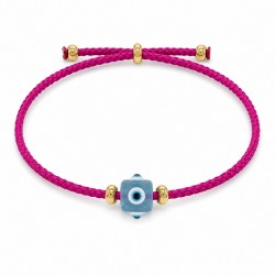 Bracelet avec Cube en Résine Siel en forme d'Œil sur Cordon Fin