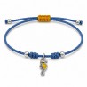 999° Silver Antique Plated/ 5µm/ Yellow/ Blue