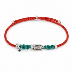 Bracciale con cursore a forma di Gesù in argento e stella