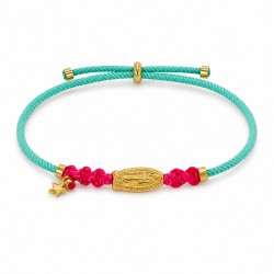 Bracelet with Gold Jesus Slider & Star