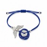 999° Silver Antique Plated/ 5µm/ Blue/ White