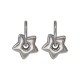 Minimal Silver Drop Earrings with 3D Star