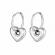 Pendientes Minimalistas De Plata Con Corazón En 3D