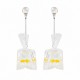 Funky 3D Drop Earrings with Yellow Goldfish