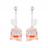 Argento 999° Placcato Anticato / 5µm / Bianco Trasparente / Arancione