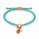 Bracelet with Oval Pendant & Pearl on Veramang Cord