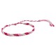Braccialetto Dell'Amicizia Intrecciato Rosa Rosso 5 mm