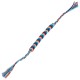 Woven Friendship Bracelet in Chevron Blue Pattern 15mm