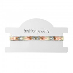 Bracelet with Miyuki Crystal Beads 6mm