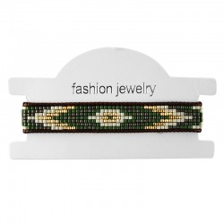 Bracelet with Miyuki Crystal Beads 12mm