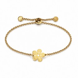 Bracelet en Or avec Fleur Distinctive et Fermoir Réglable